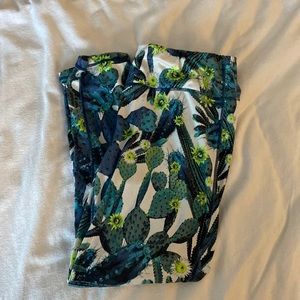 Sweaty Betty Contour 7/8 Workout Leggings, cactus print, size L